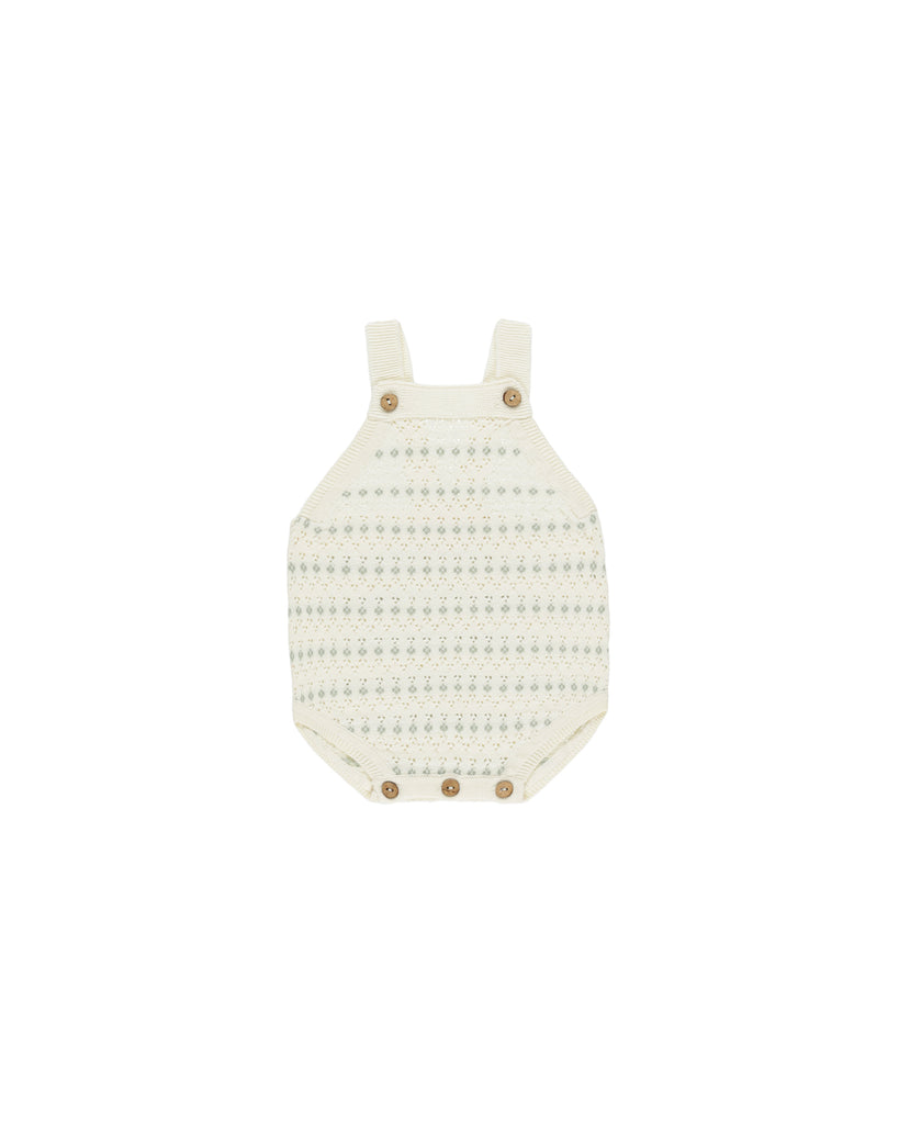 Quincy Mae Tatum Romper, Ivory | BlackBear Children's Boutique