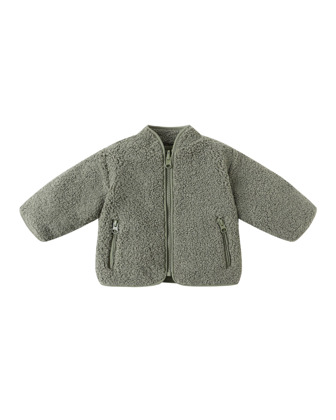 Shearling Zip Jacket, Forest