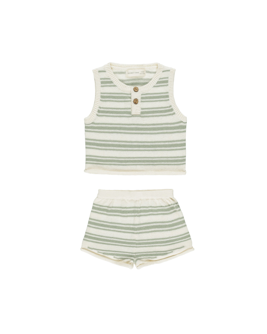 Taylor Knit Set, Sage Knit Stripe