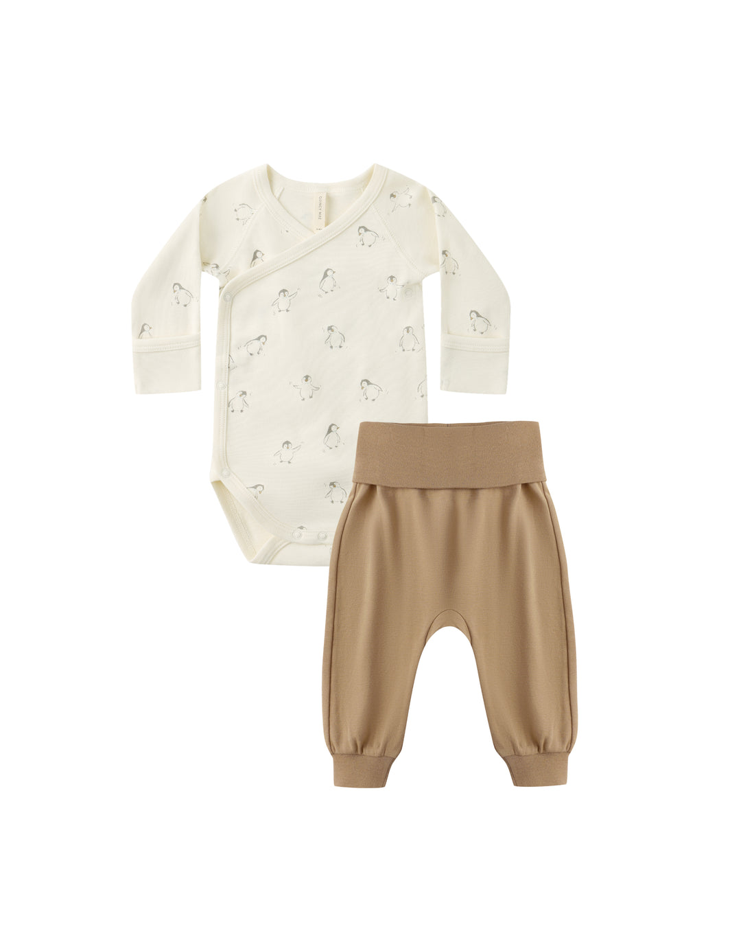 Side Snap Bodysuit + Pant Set, Penguins