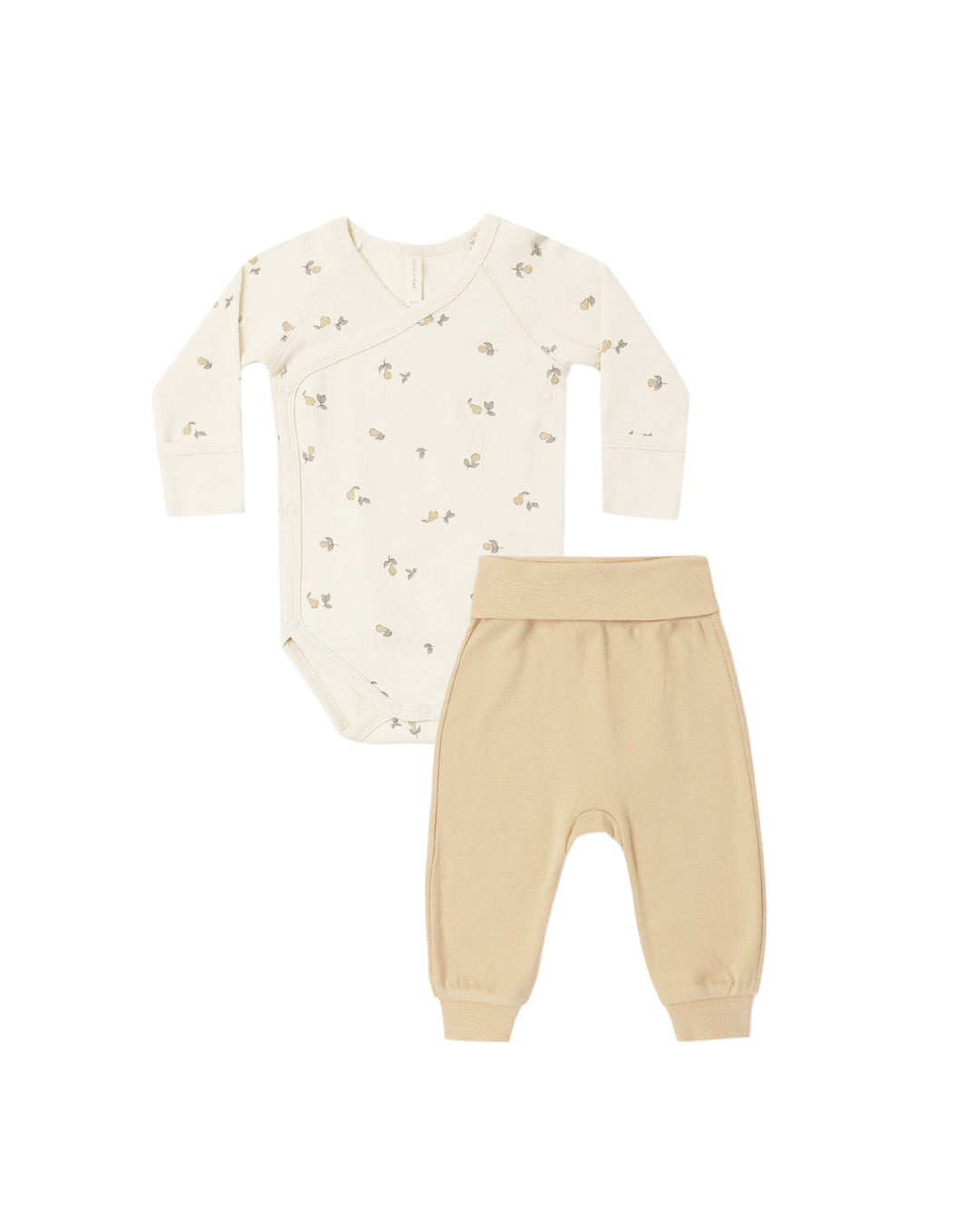 Side Snap Bodysuit + Pant Set, Pears