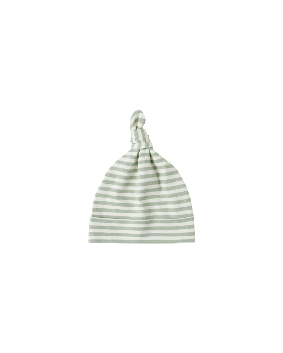 Knotted Baby Hat, Fern Stripe