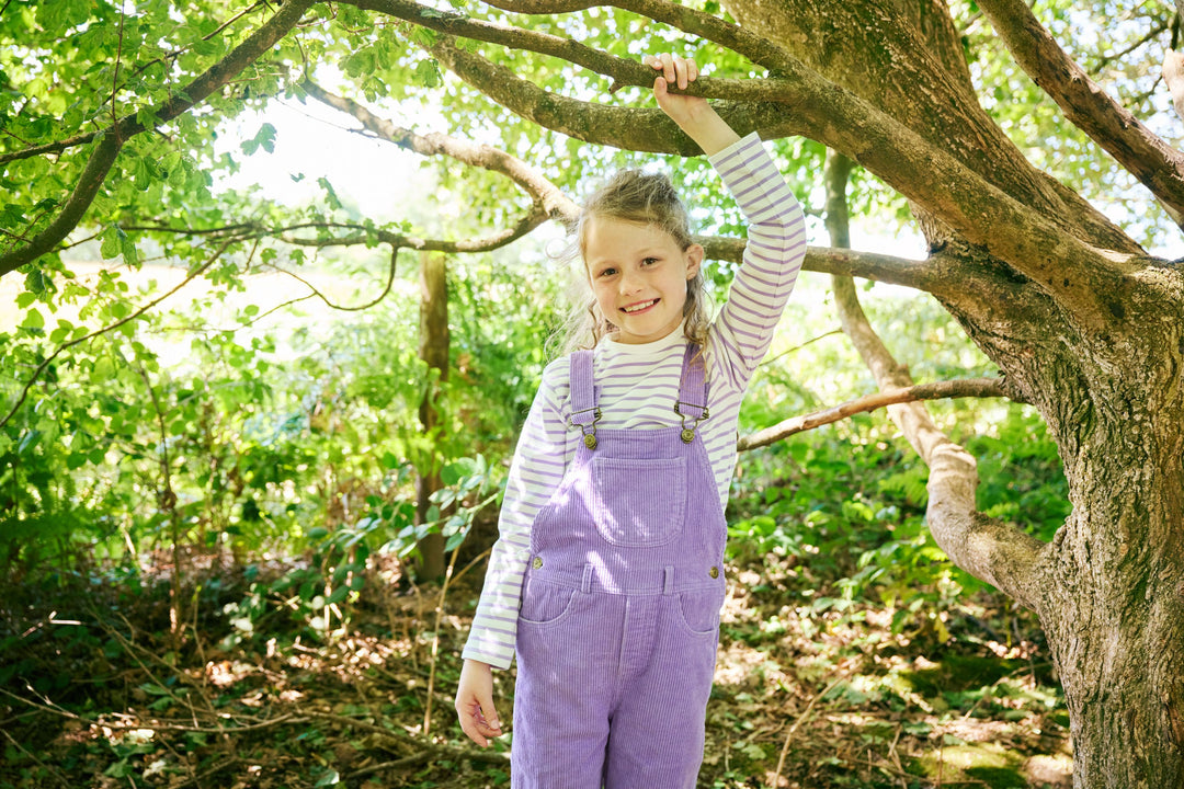 Chunky Cord Dungarees, Violet