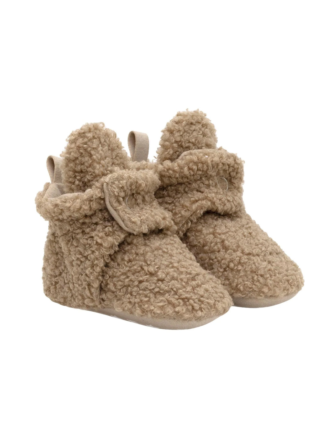 Sherpa Snap Booties, Tan