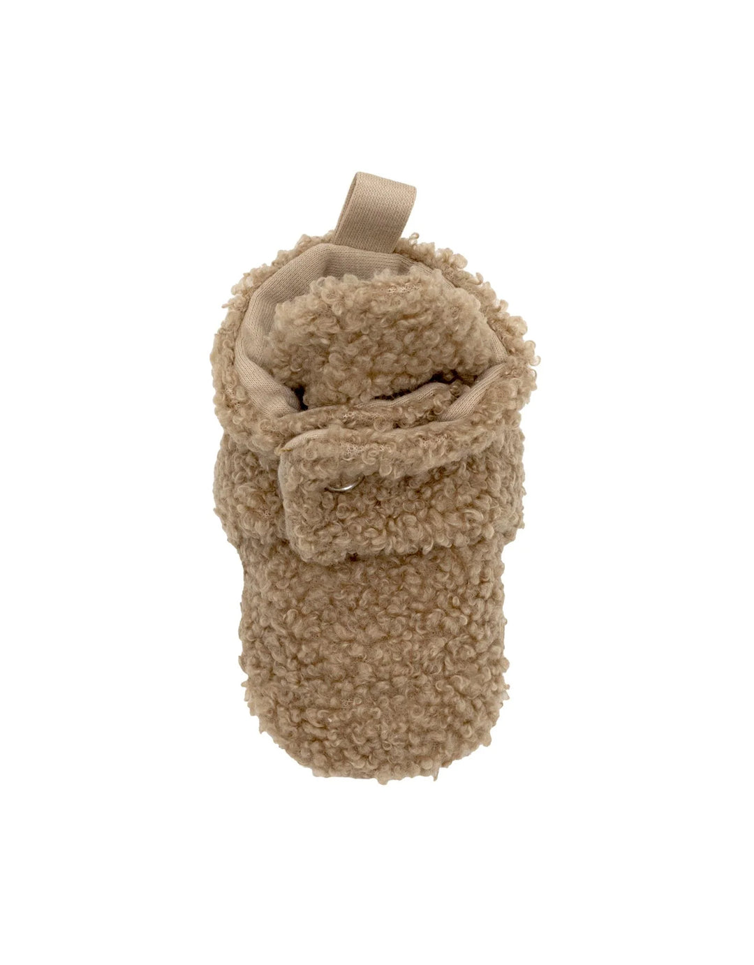 Sherpa Snap Booties, Tan