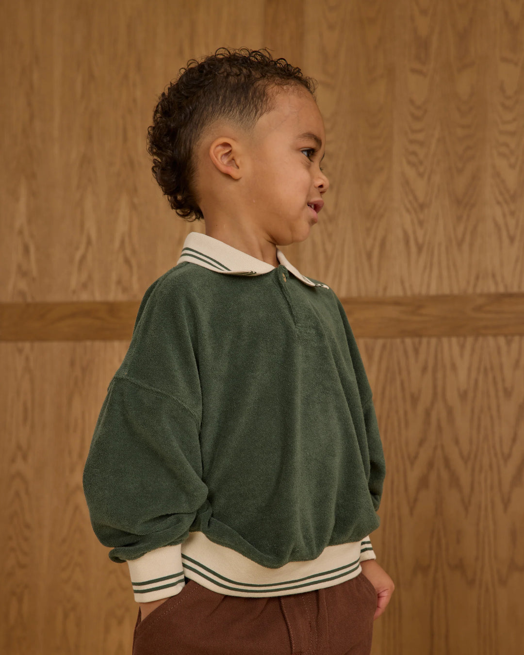 Collared Sweatshirt, Green
