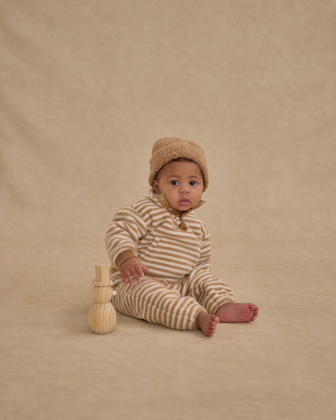 Snap Pullover, Toffee Stripe