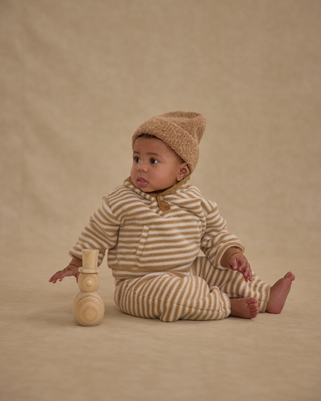 Snap Pullover, Toffee Stripe