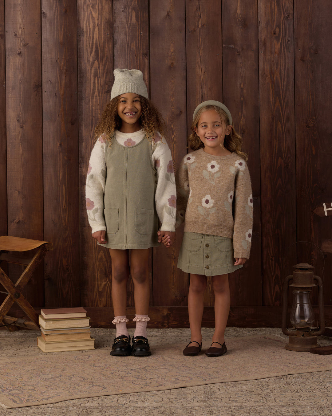 Odette Overall Dress, Dark Sage