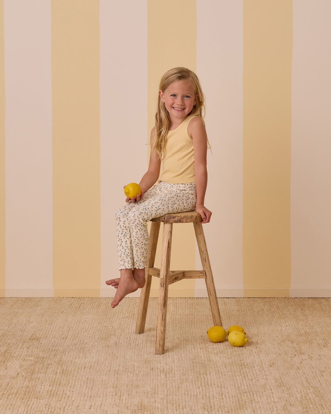 Ribbed Legging Set - Lemons, Yellow