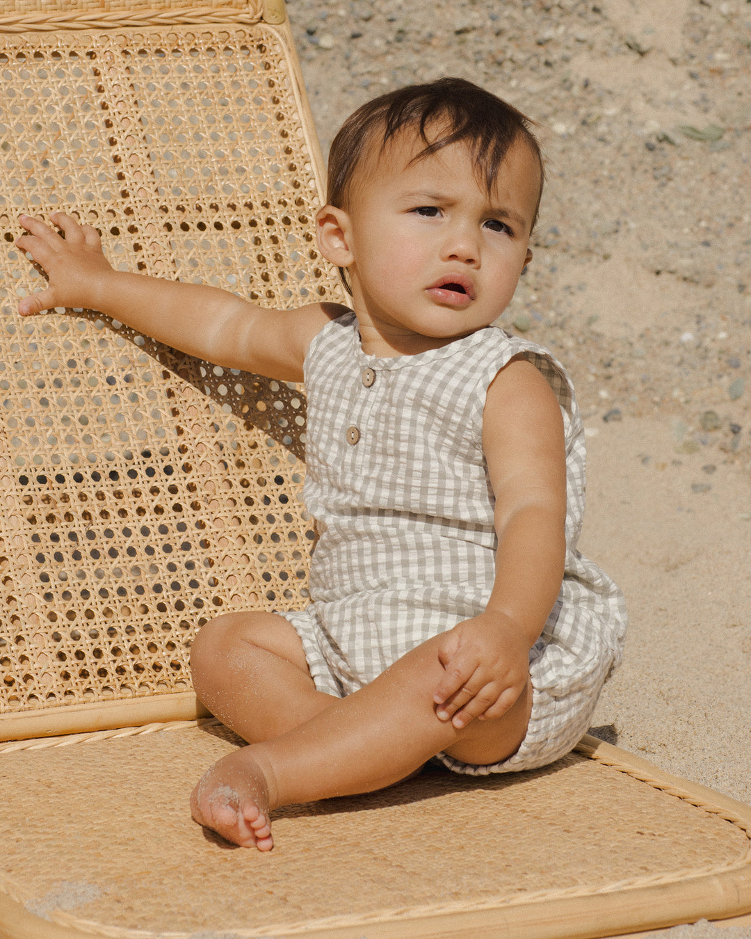 Baby Tank Set, Eucalyptus Gingham