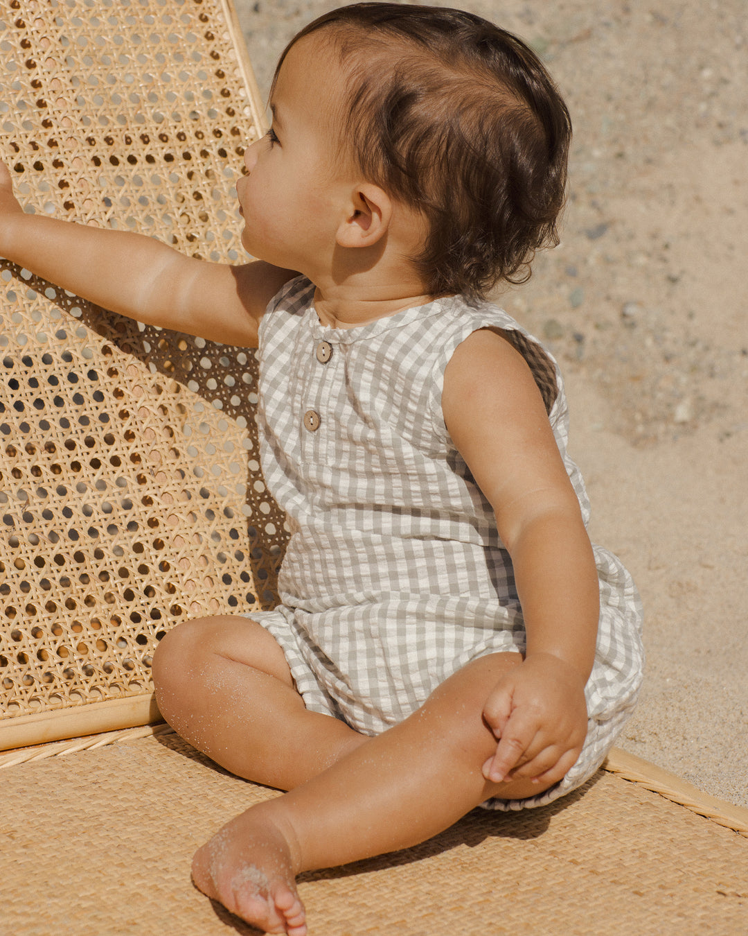 Baby Tank Set, Eucalyptus Gingham