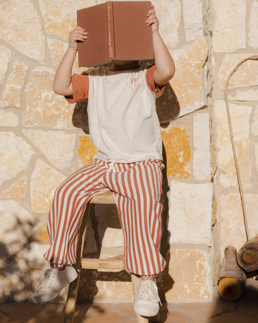 Relaxed Jogger,  Poppy Stripe