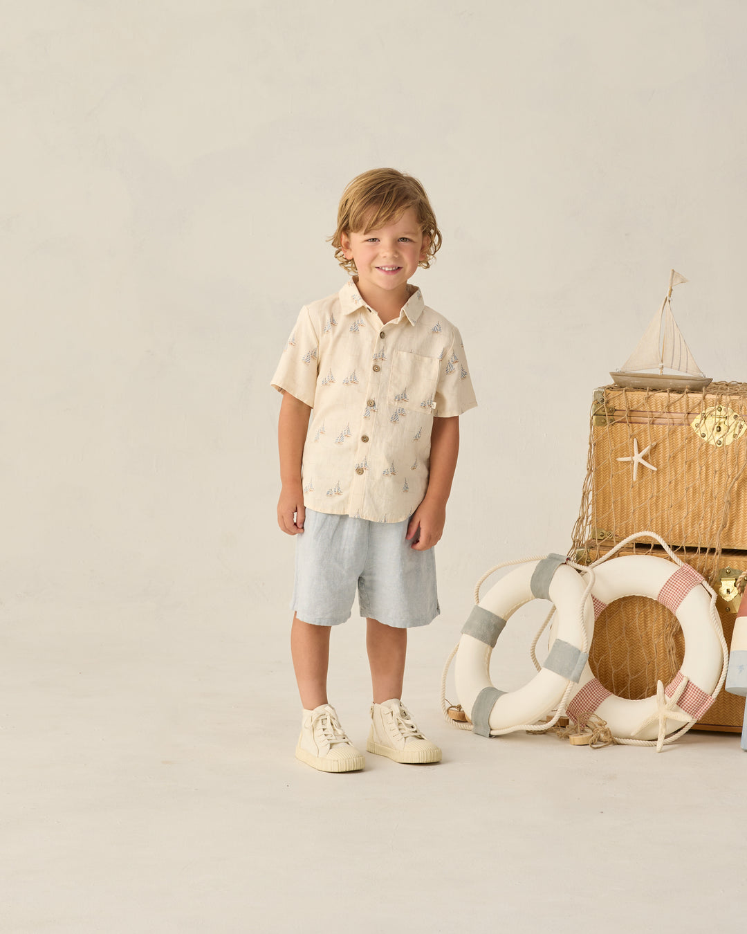 Collared S/S Shirt, Sail