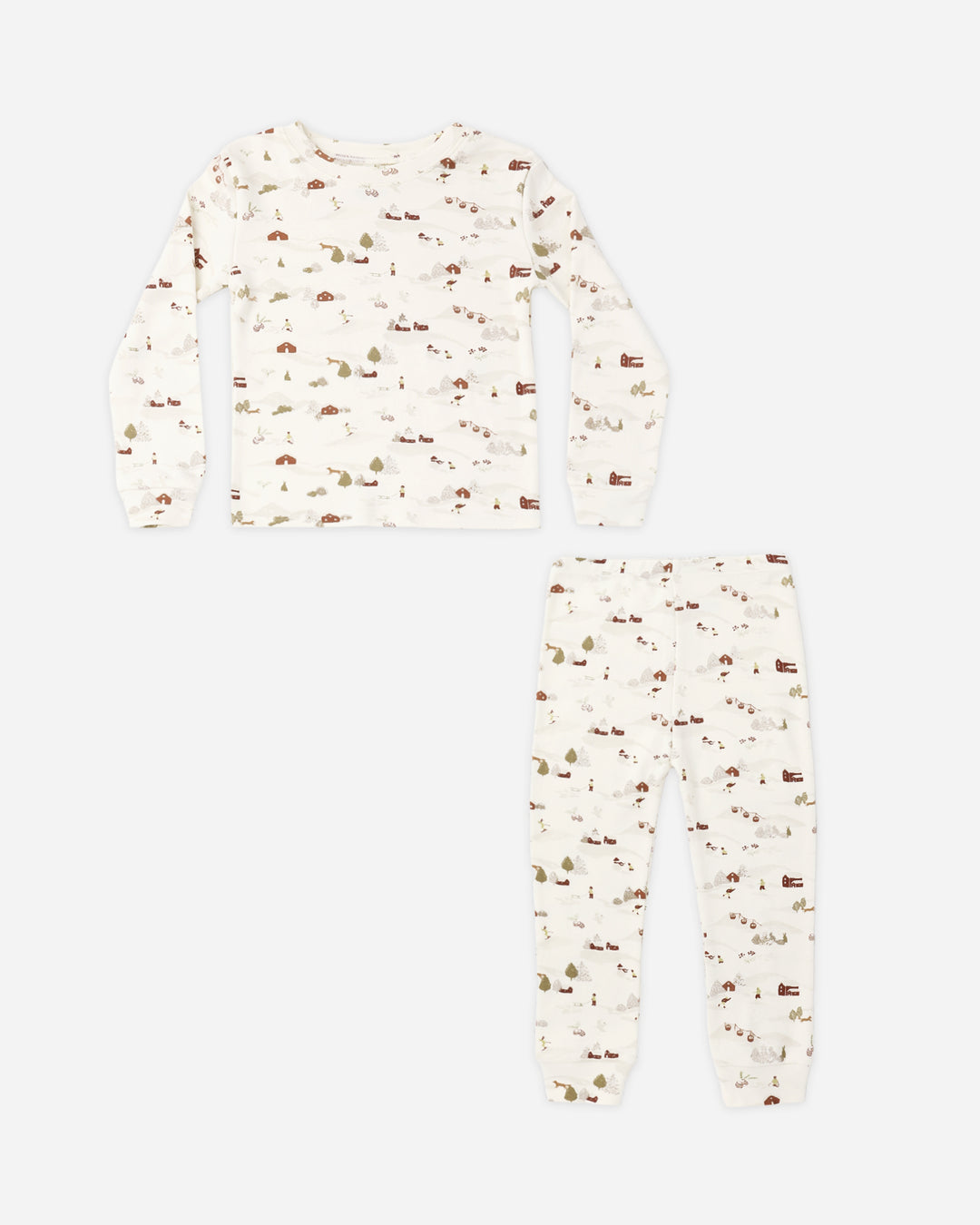 Organic L/S PJ Set, Ski Town