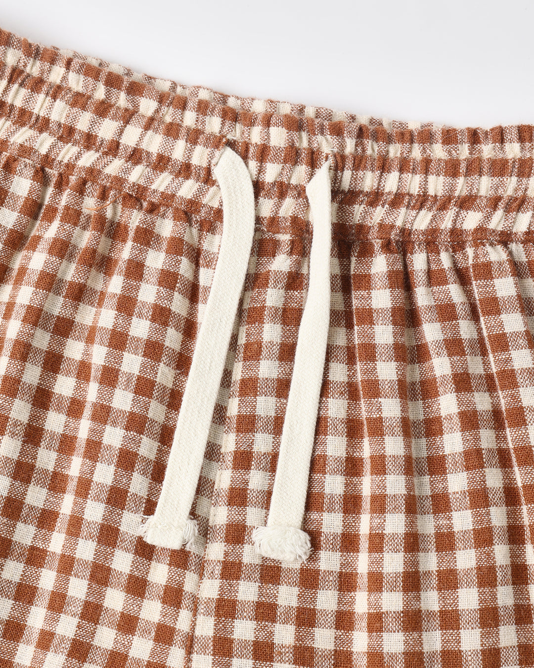 Wide Leg Pant, Brick Check