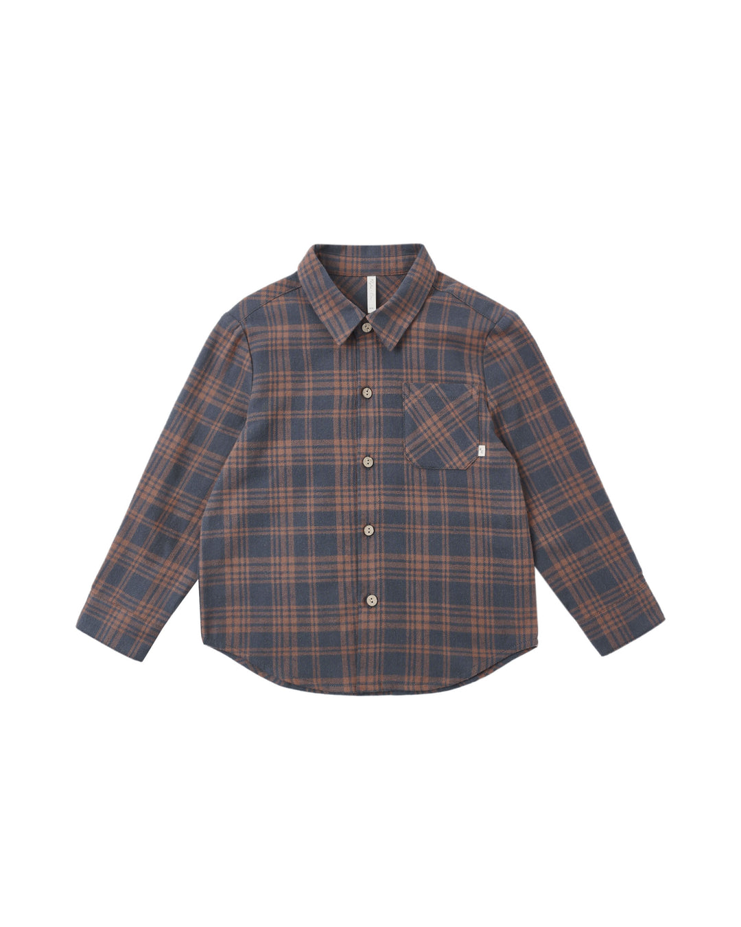 Collared L/S Shirt, Midnight Plaid