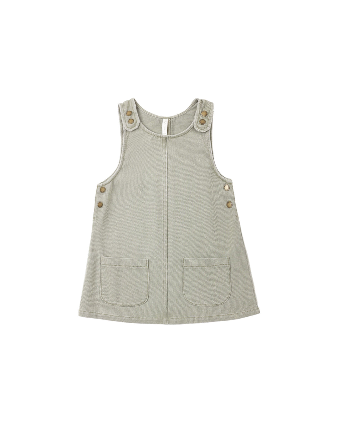 Odette Overall Dress, Dark Sage
