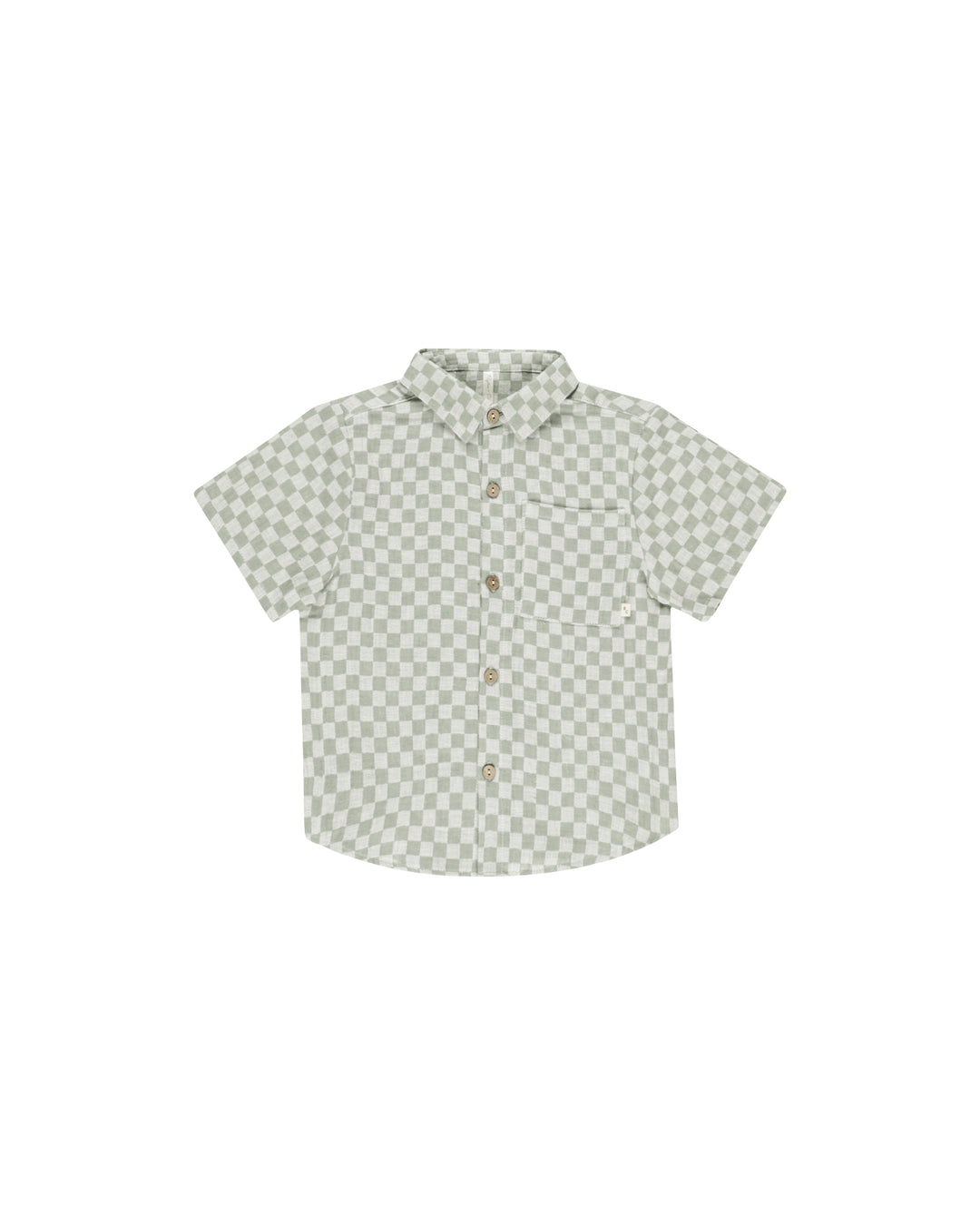 Collared S/S Shirt, Sage Check