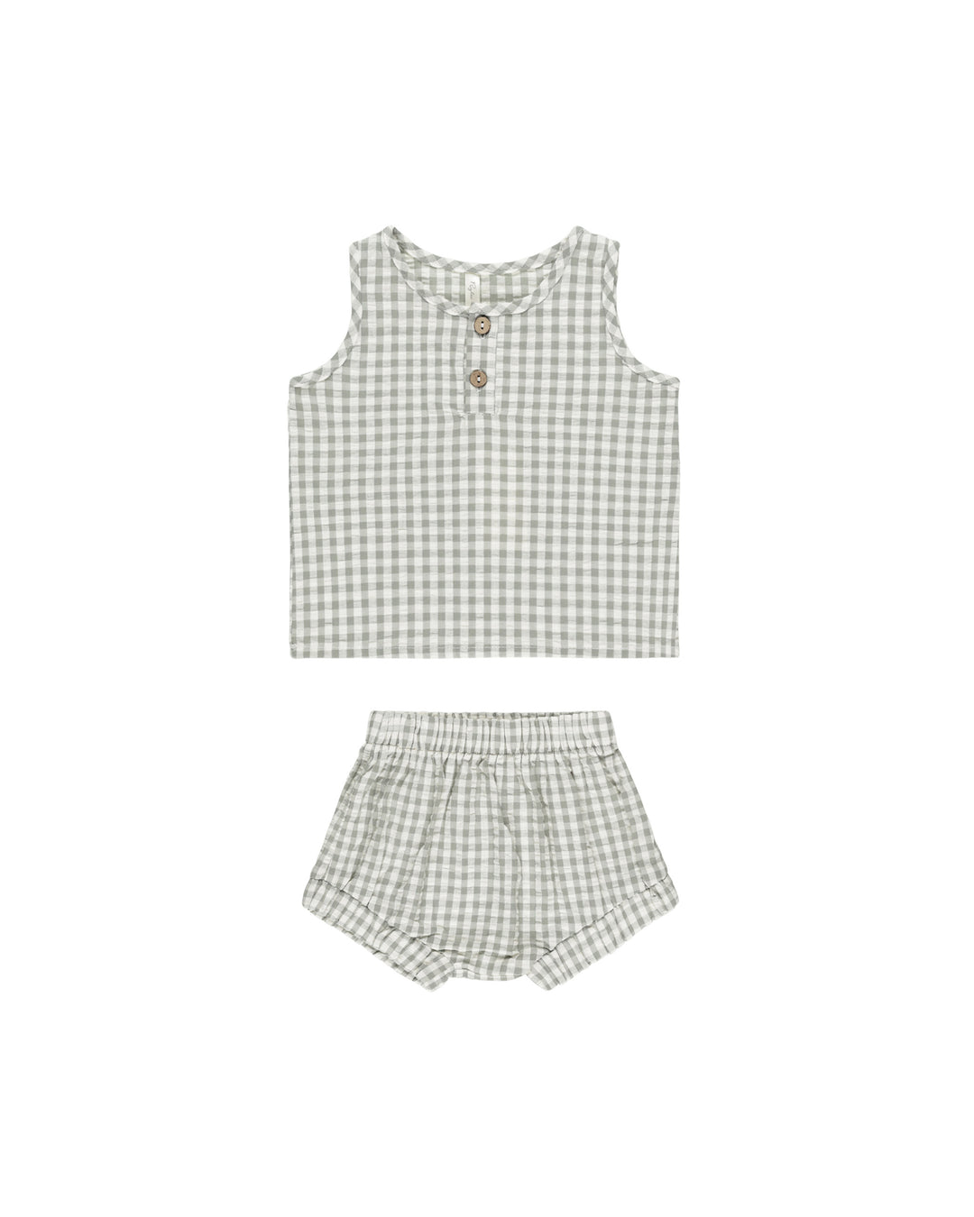 Baby Tank Set, Eucalyptus Gingham