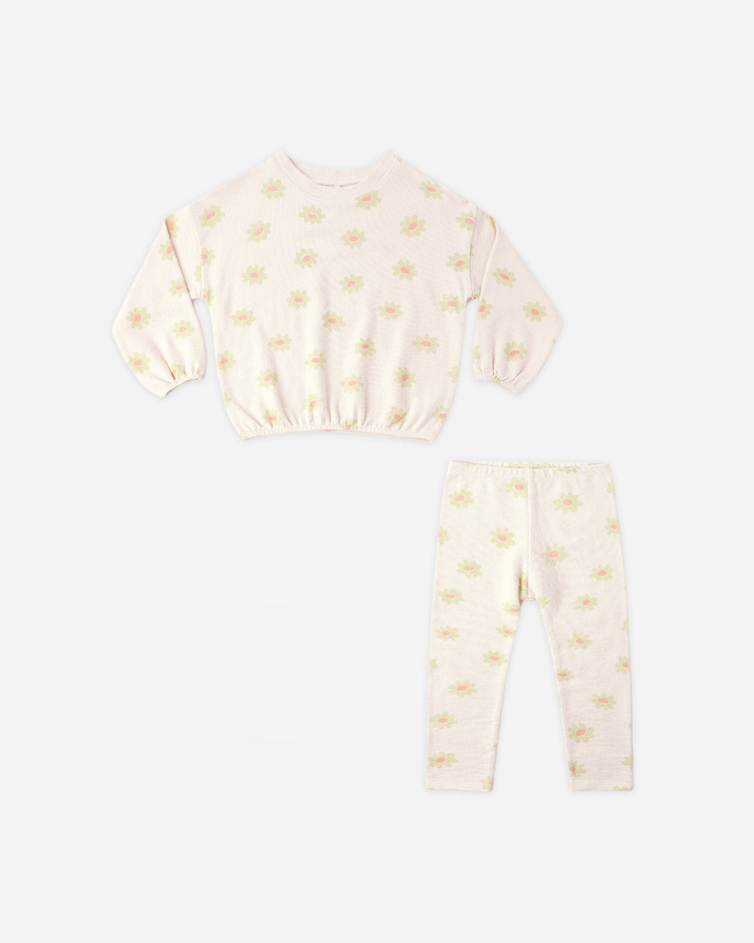 Spongey Knit Set, Yellow Daisy