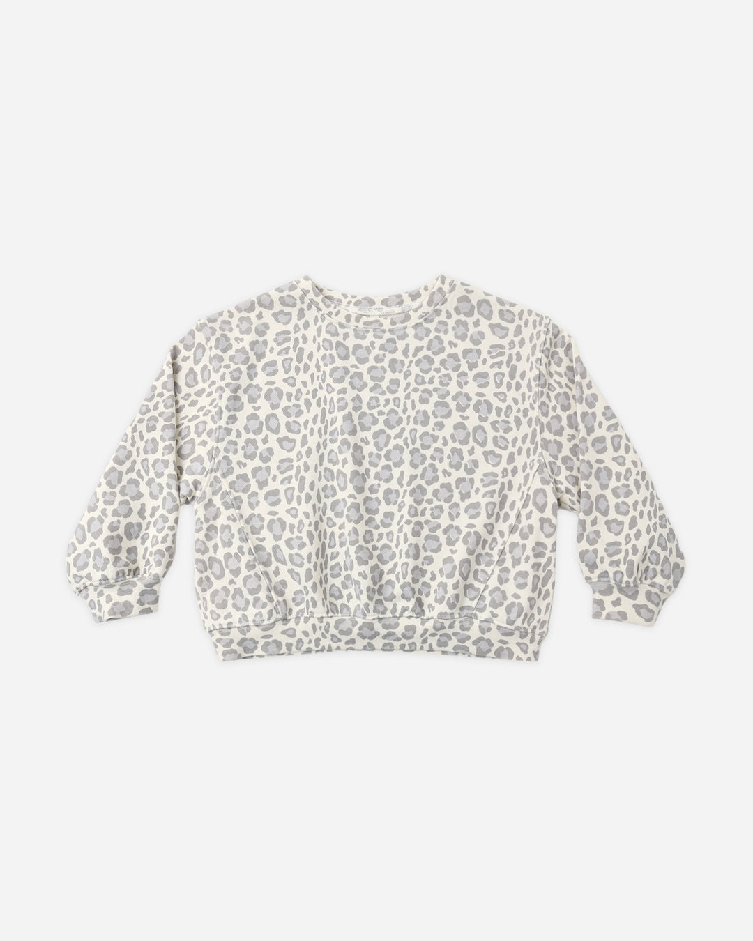 Oversized Sweatshirt, Blue Leopard