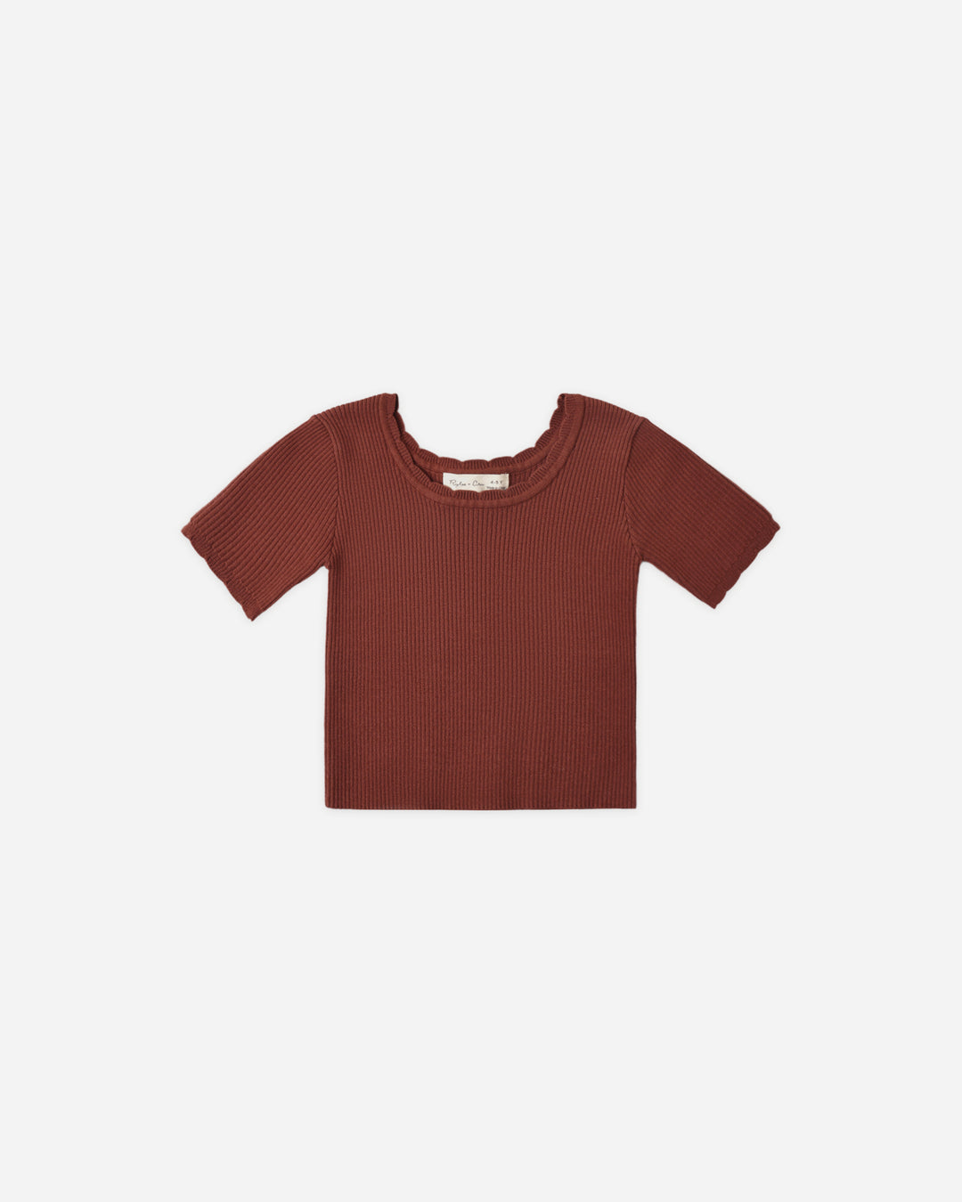 Scallop Tee, Brick