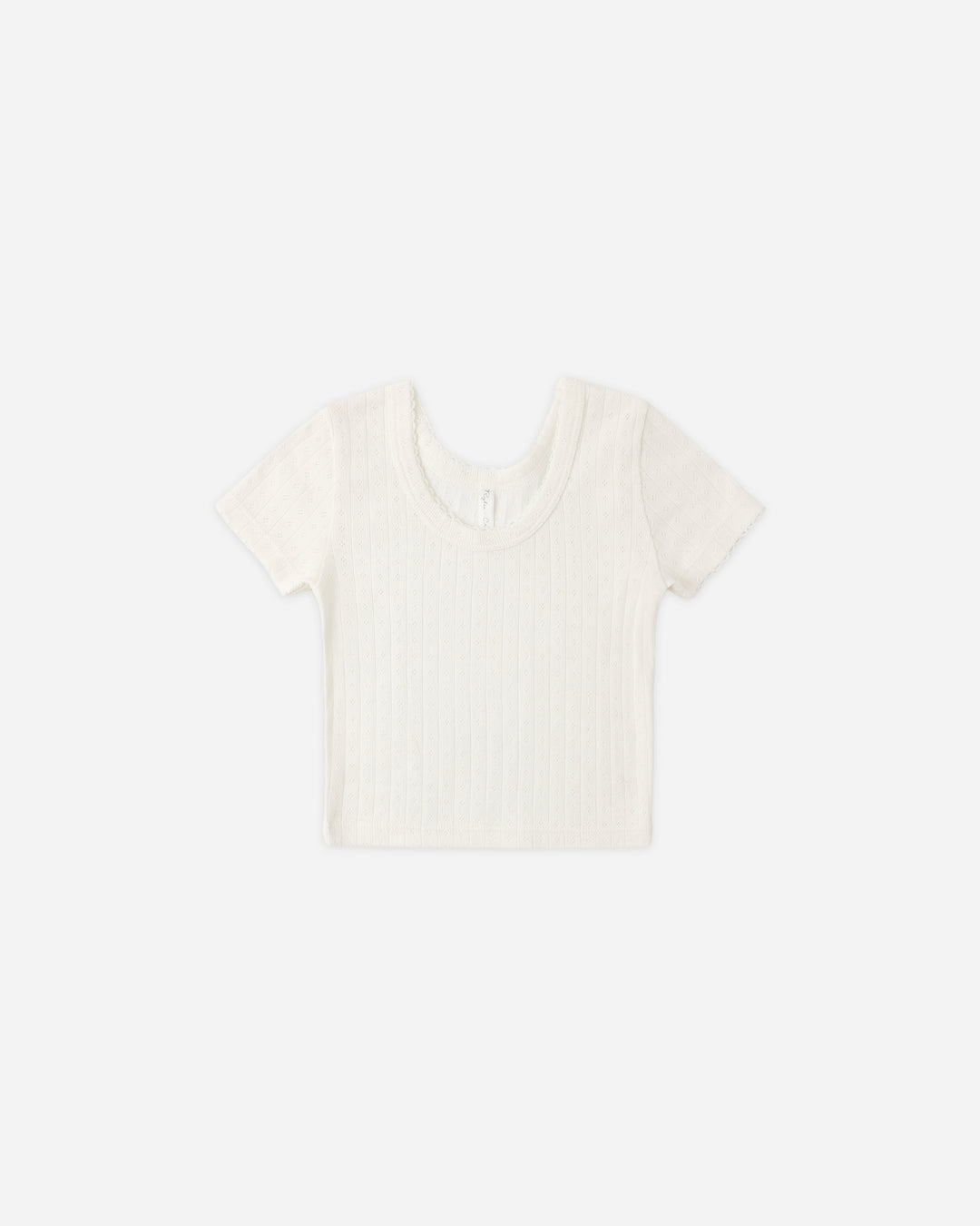 Pointelle Tee, Ivory