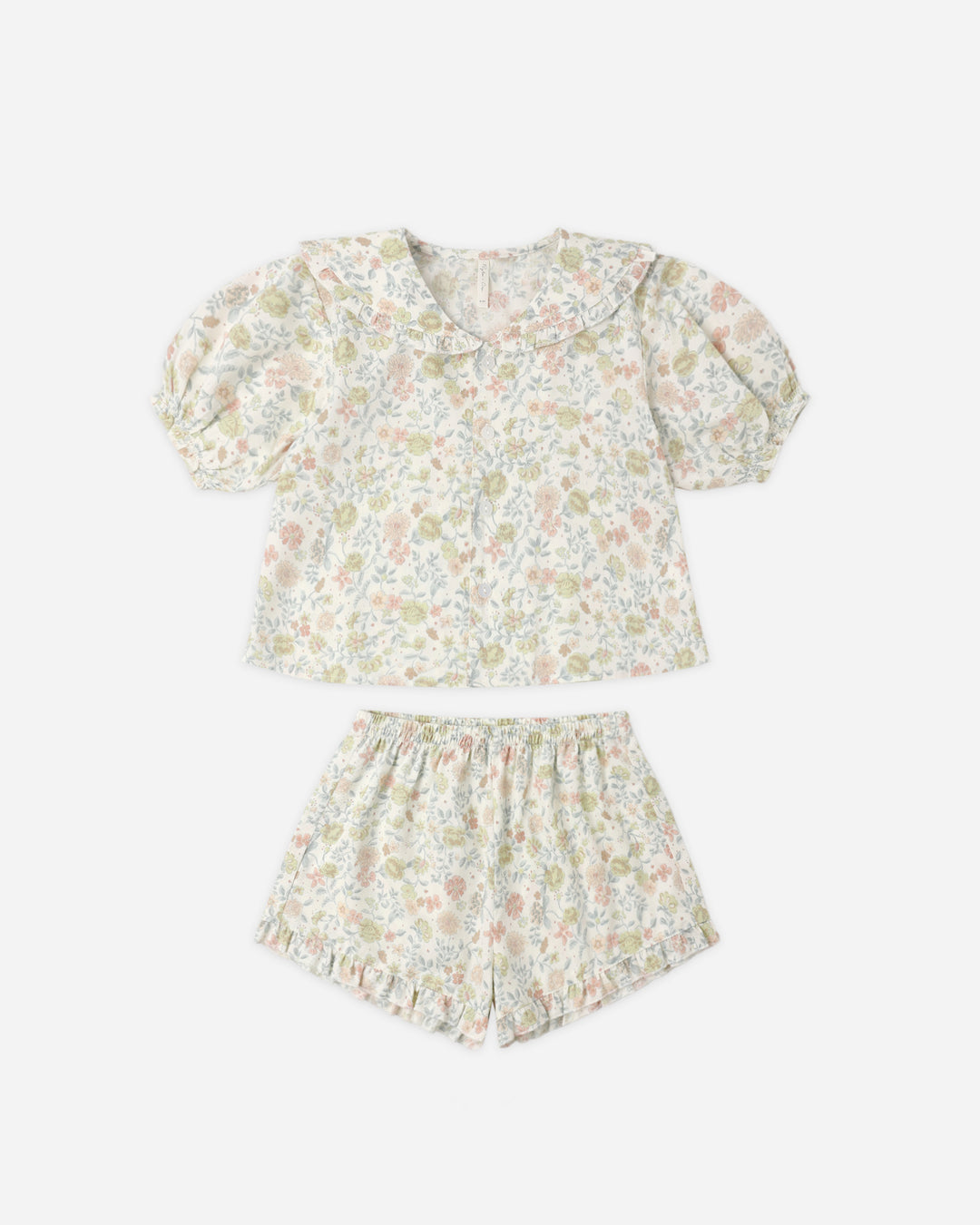 Delilah Pajama Set, Citron Bloom