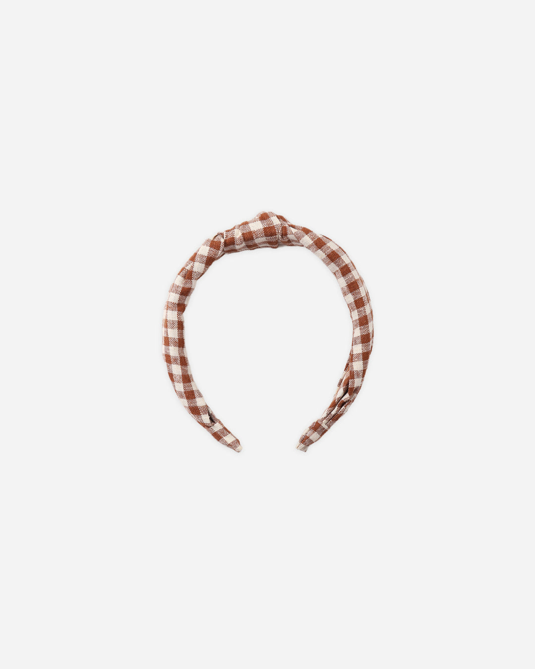 Knotted Headband, Brick Check