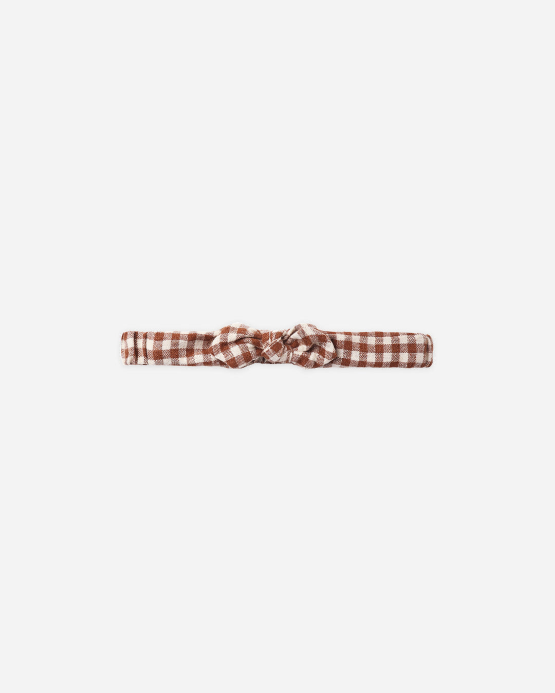 Baby Bow Headband, Brick Check