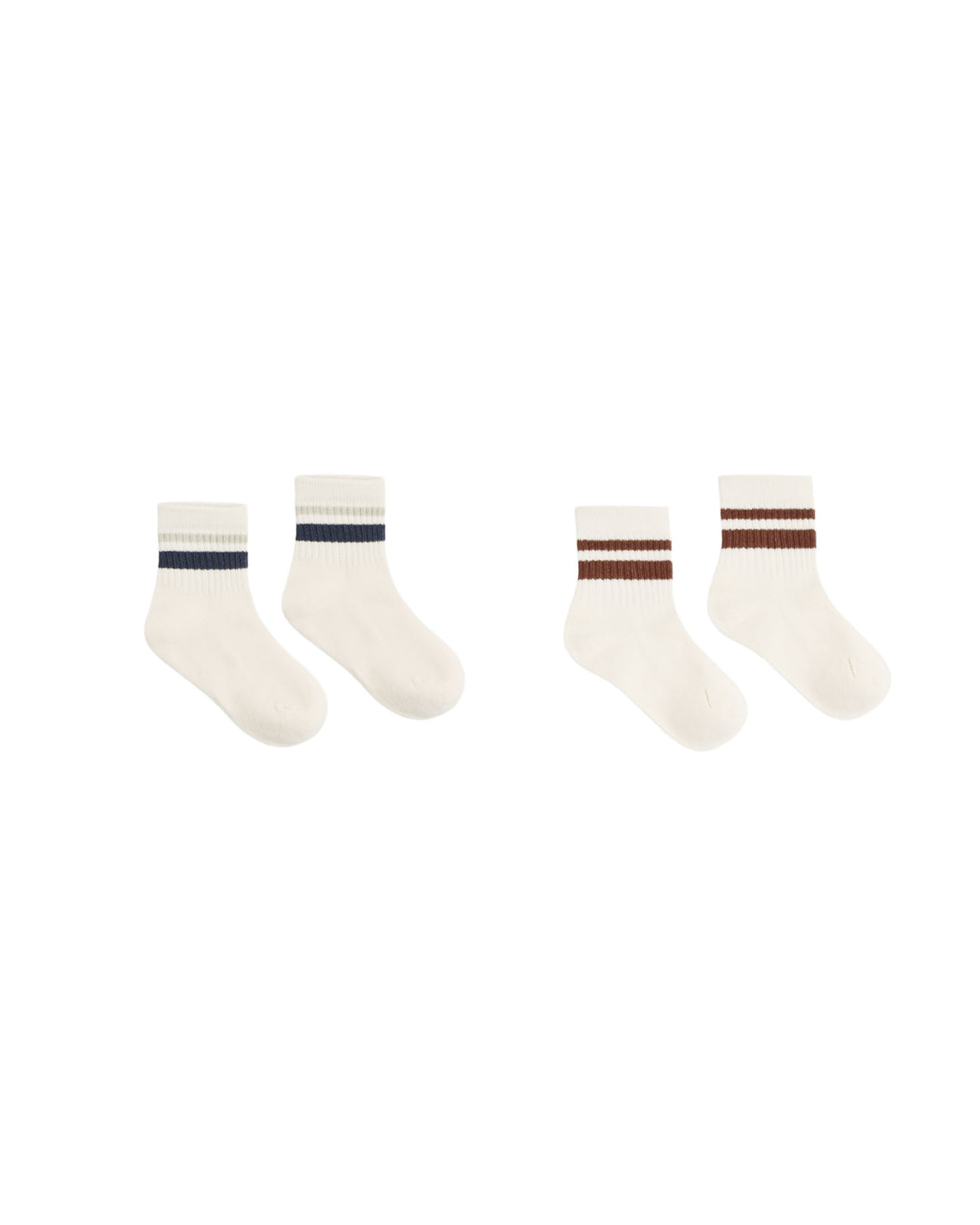 Stripe Socks 2 Pack, Fog & Mulberry