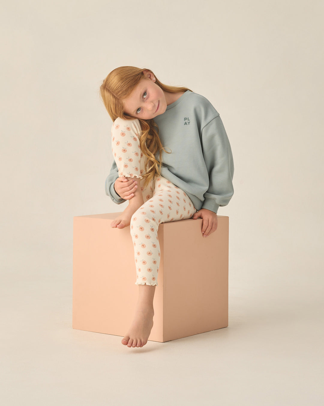 Ribbed Legging Set Natural, Melon