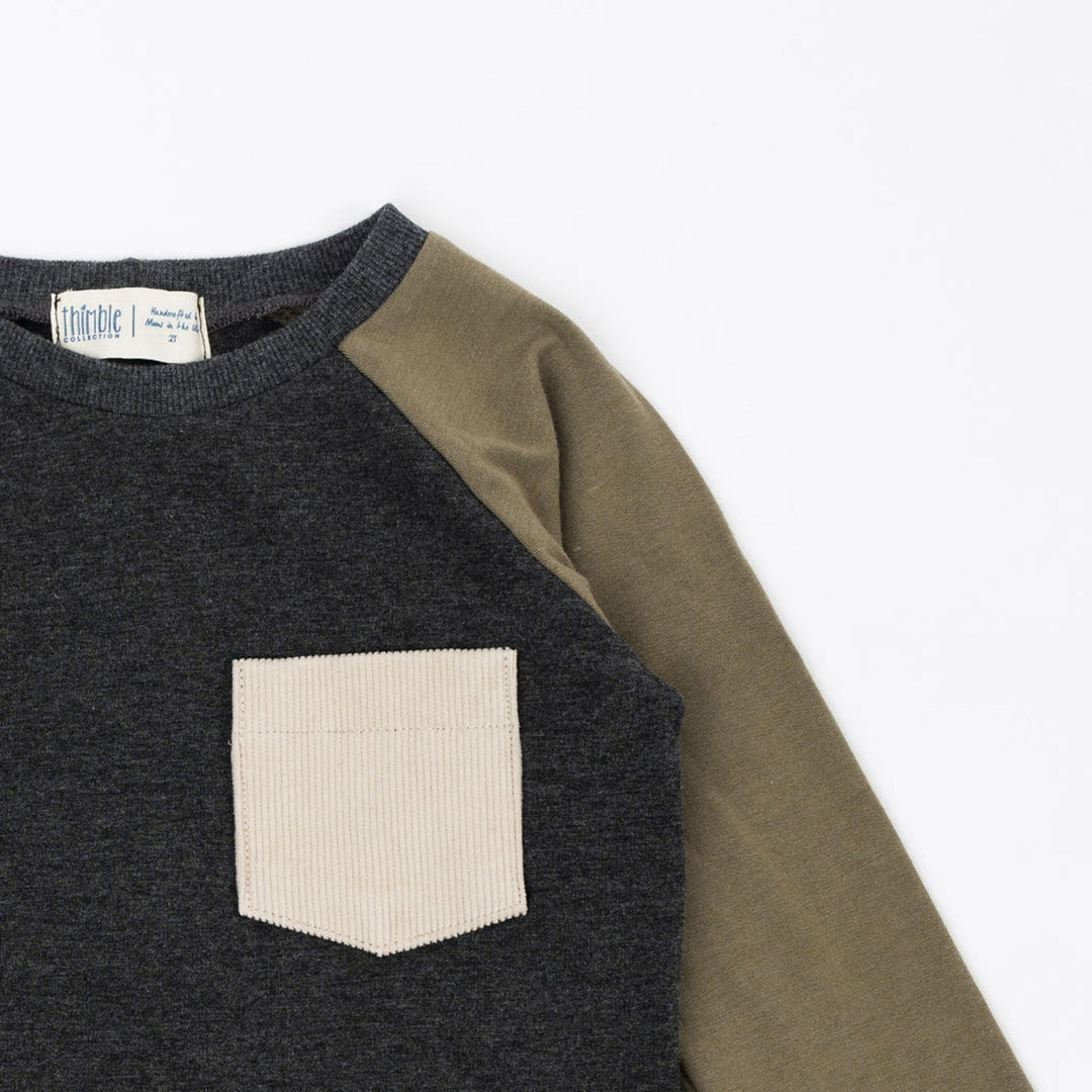 Raglan Pullover, Olive Shadow