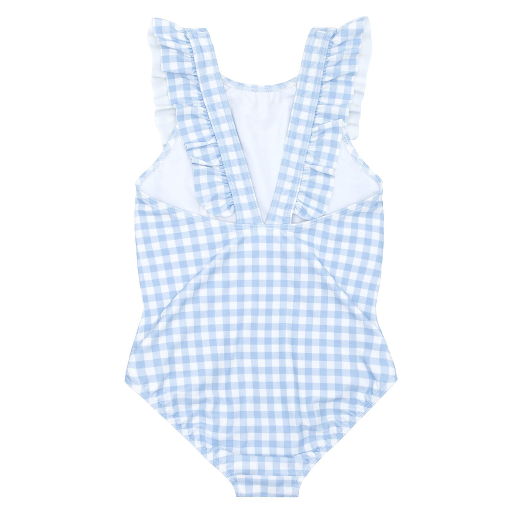 Ruffle One Piece, Oasis Blue Gingham