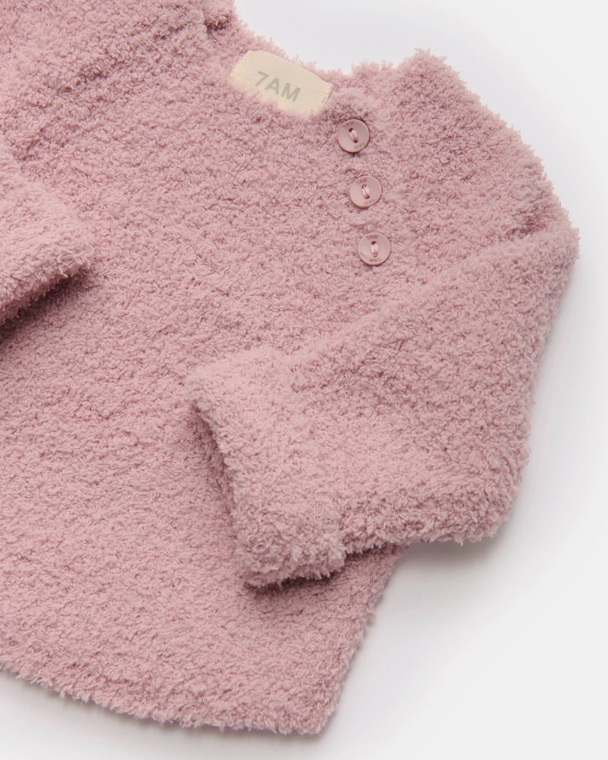 Infant Set - Fuzzy, Ash Rose