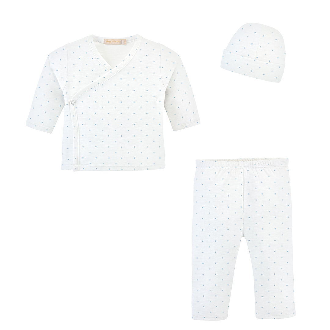 Blue Dots, Take Me Home w/ Hat Set