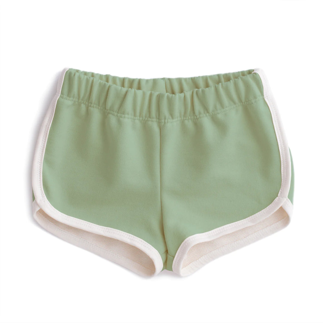 French Terry Shorts, Solid Meadow Green