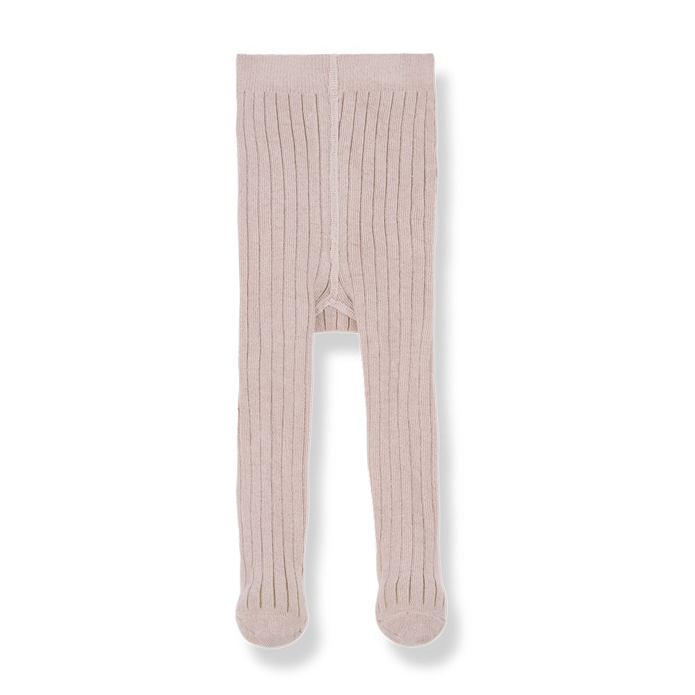 Siracusa Ribbed Plain Tights, Nude