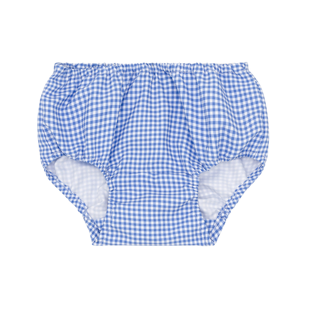 Diaper Cover, Blue Micro Gingham