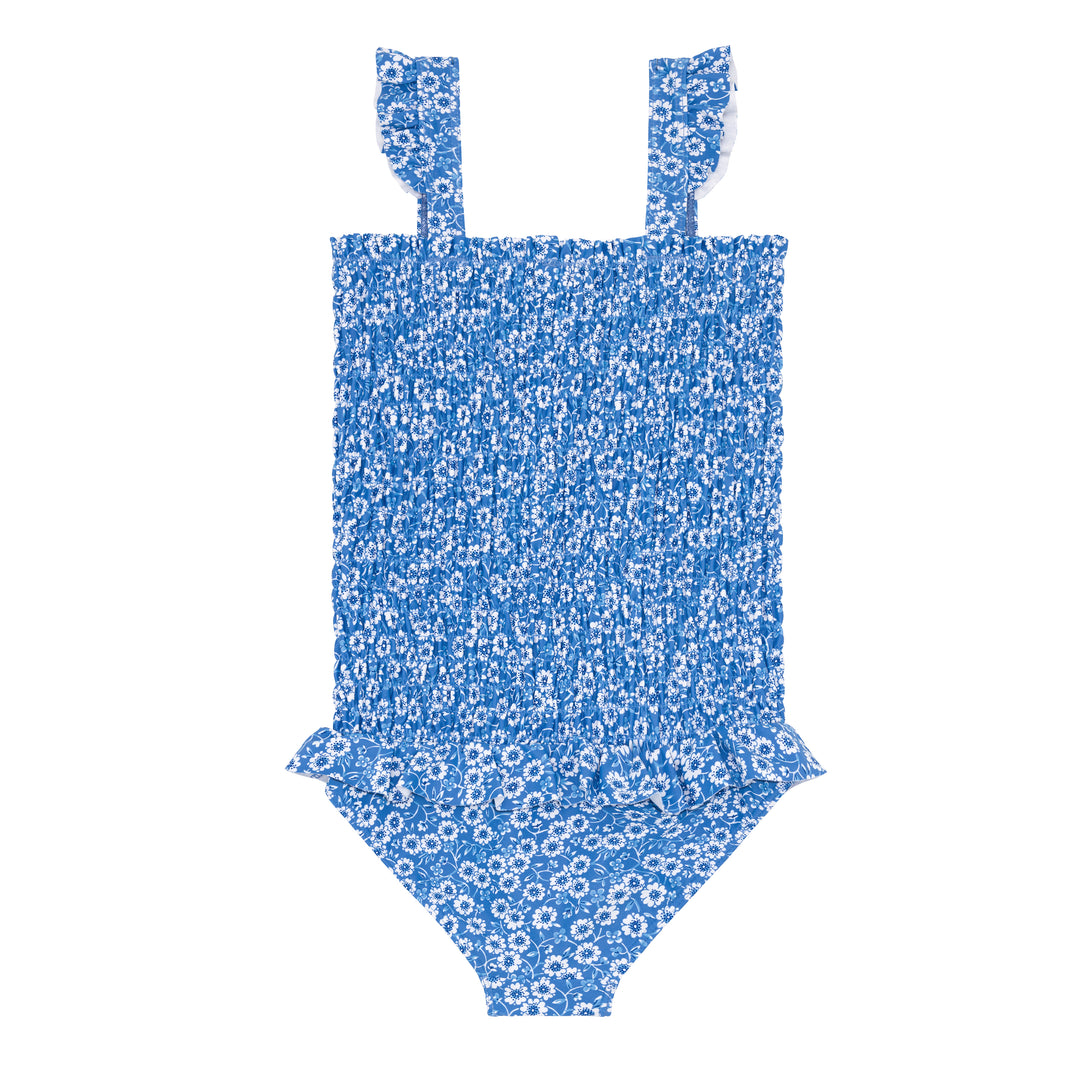 Smocked One Piece w/ Ruffle Skirt, Rosebay