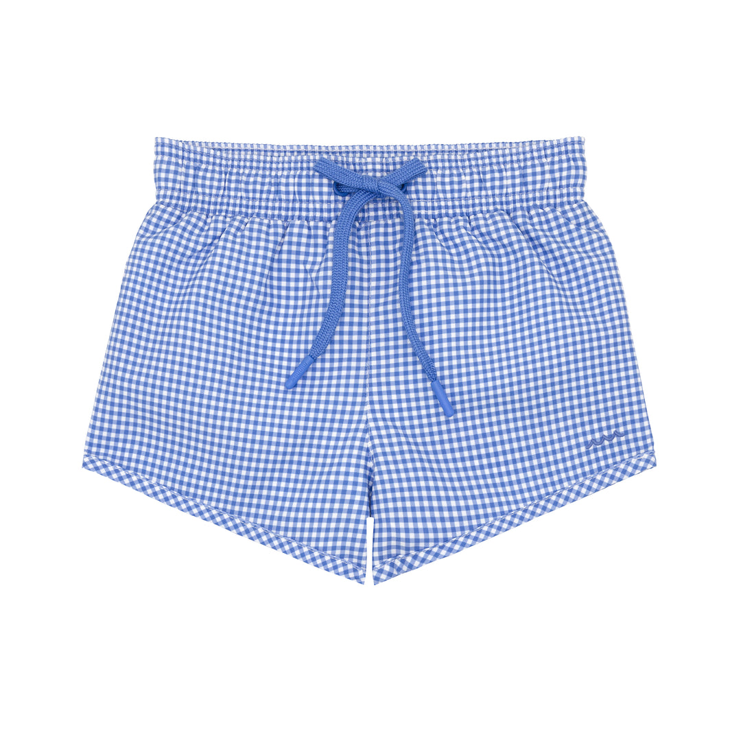 Boardie, Blue Micro Gingham