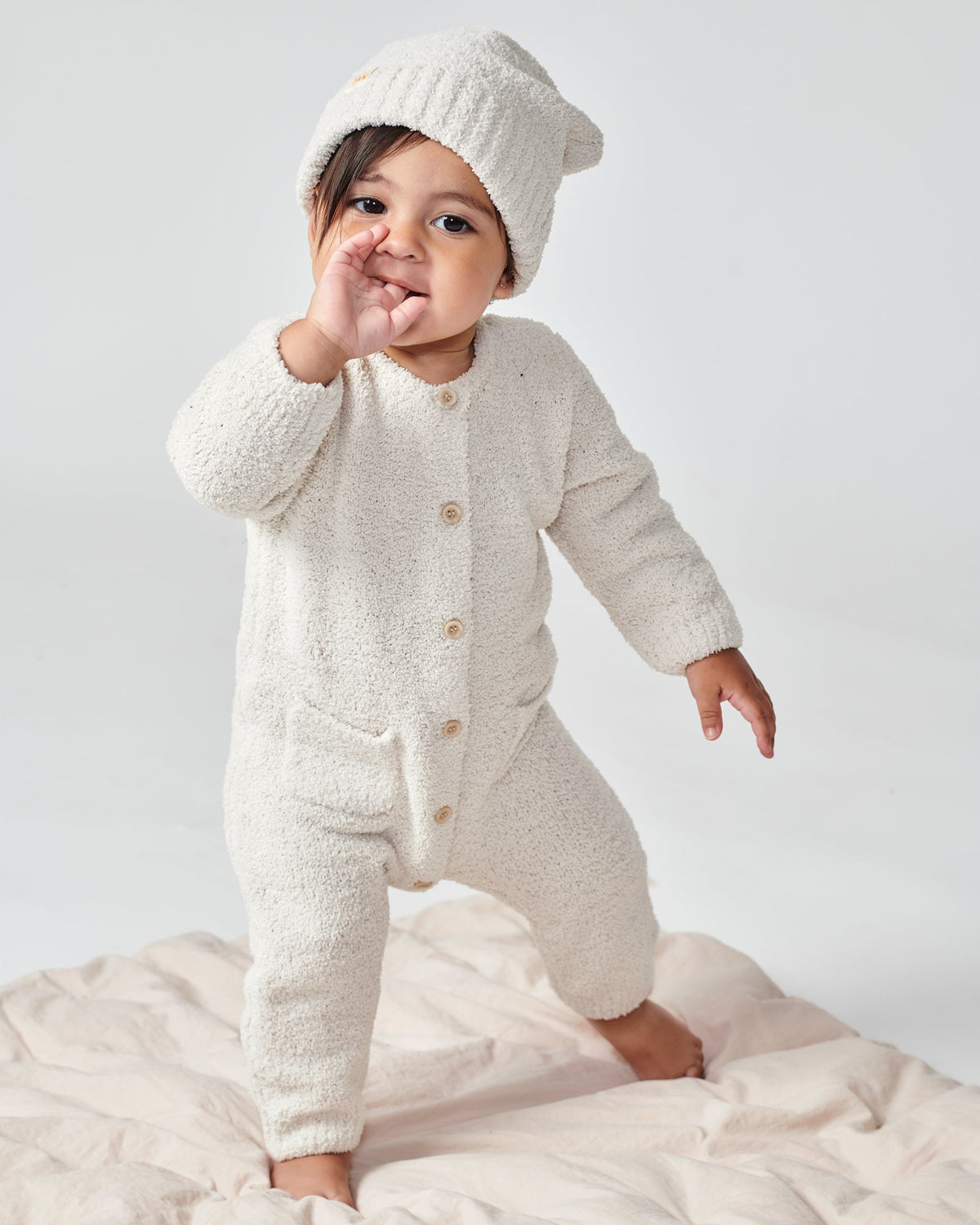 Jumpsuit - Fuzzy, Ecru