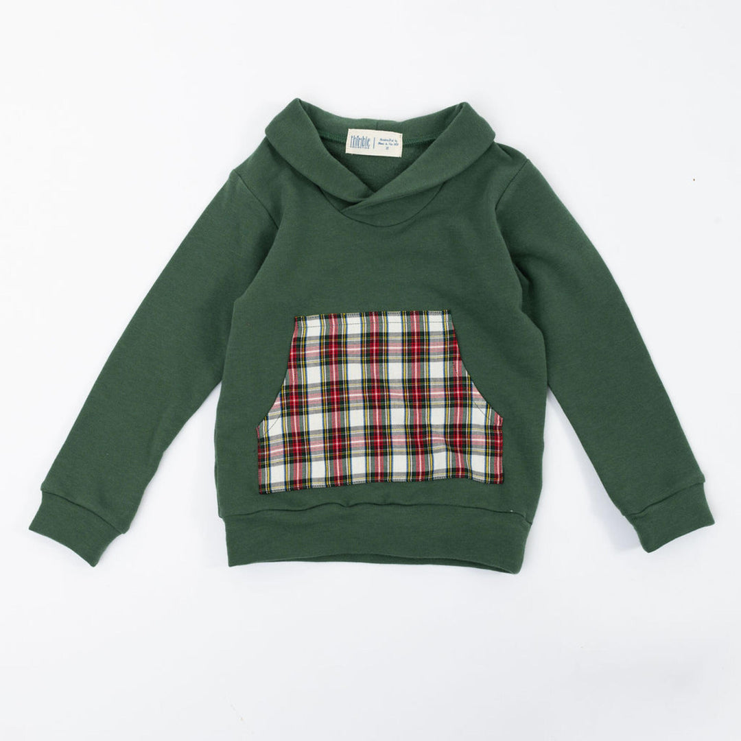 Shawl Collar Sweatshirt, Evergreen Stewart