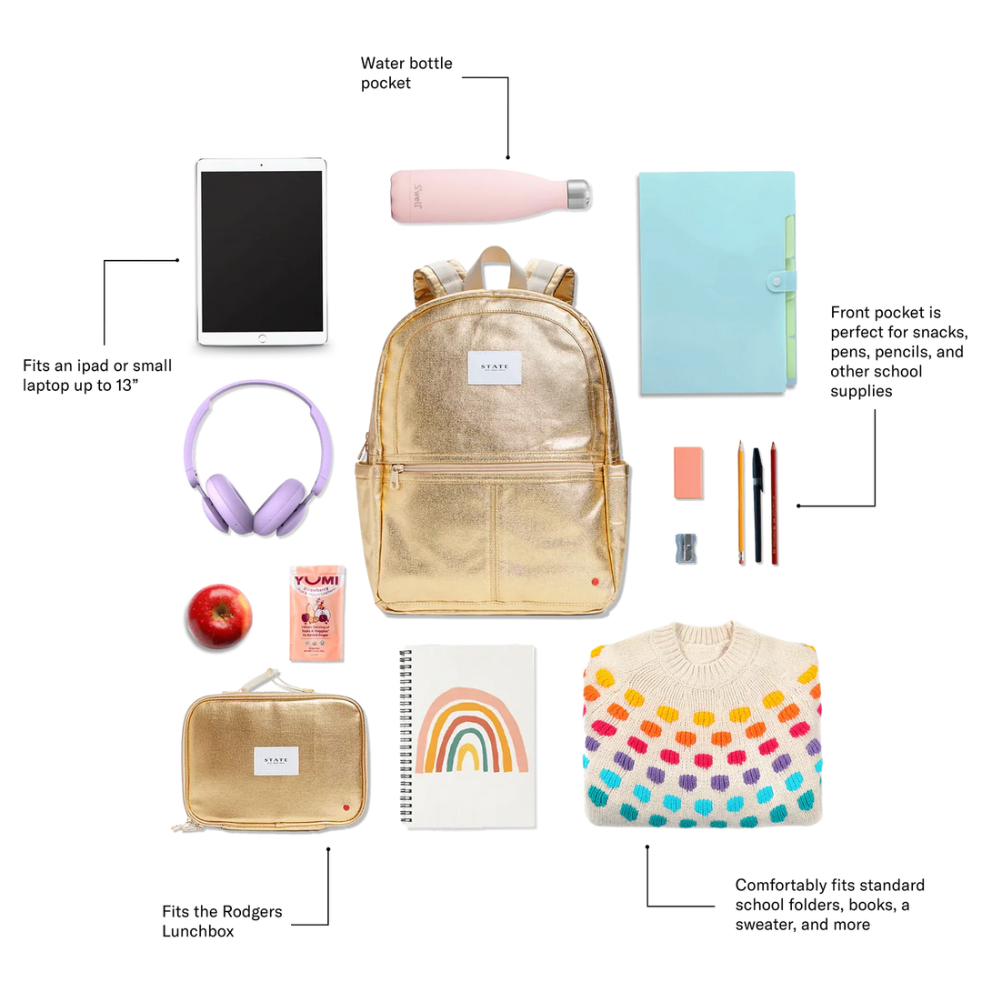 State sales gold backpack