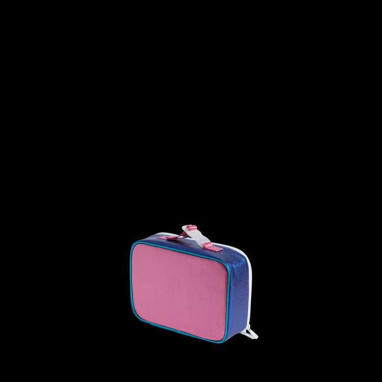 State Bags | Rodgers Lunch Box Metallic Turquoise/Hot Pink