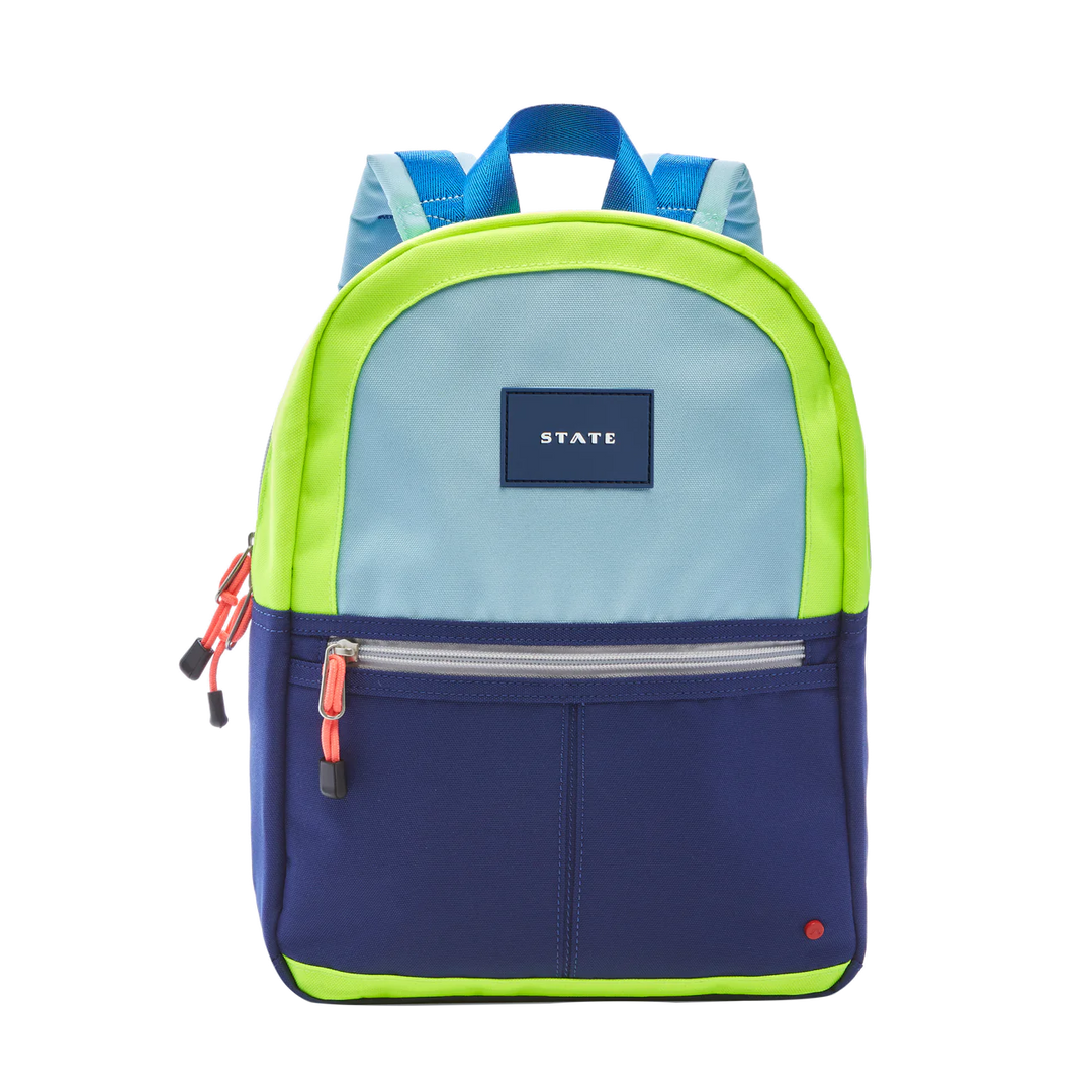 Kane Kids Mini Backpack, Navy / Neon