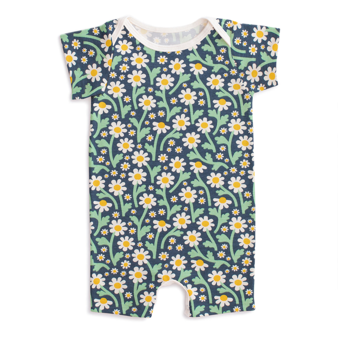 Summer Romper, Bold Daisies Navy