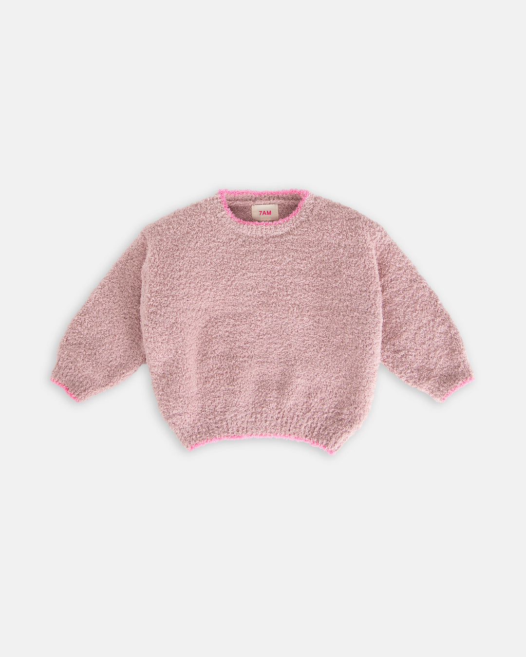 Boxy Sweater - Fuzzy, Ash Rose