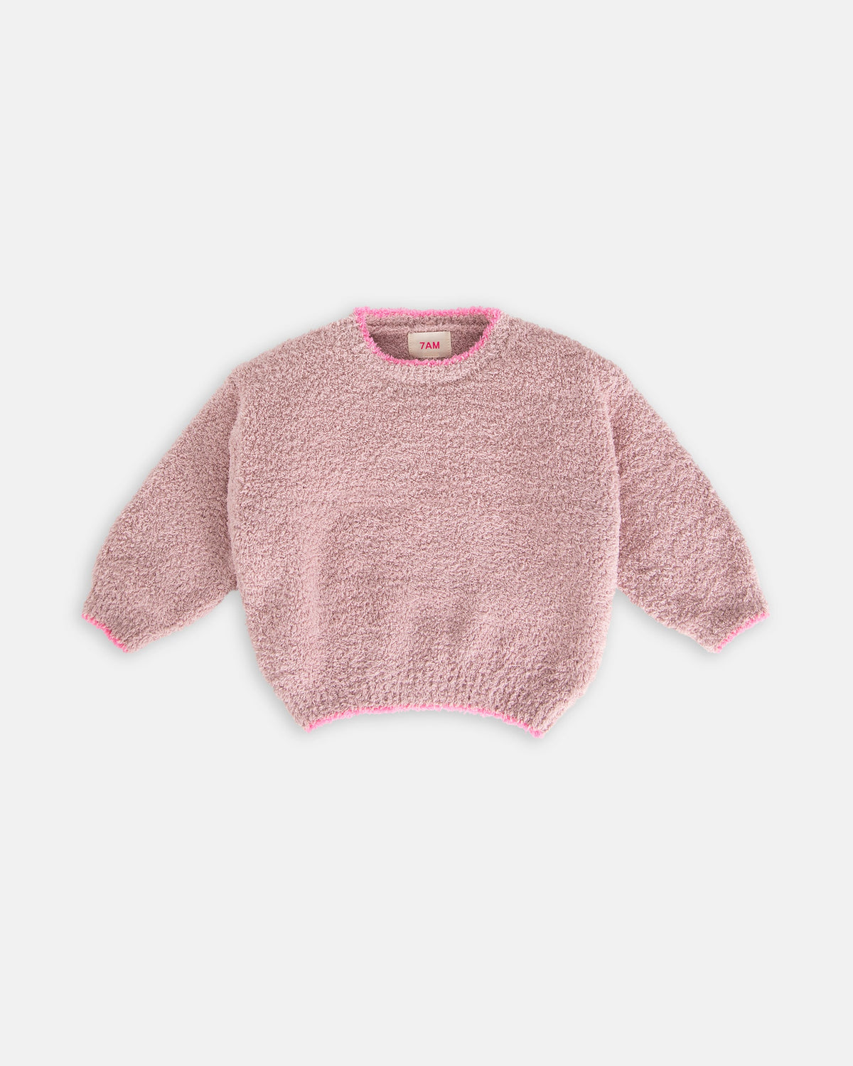 Boxy Sweater - Fuzzy, Ash Rose